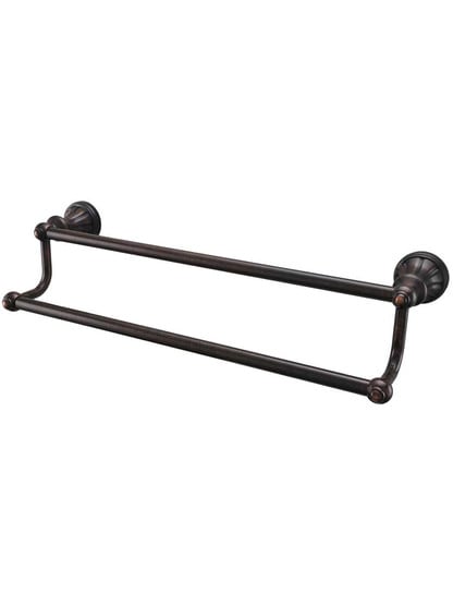 30 inch Hudson Double Towel Bar in Tuscan Bronze.